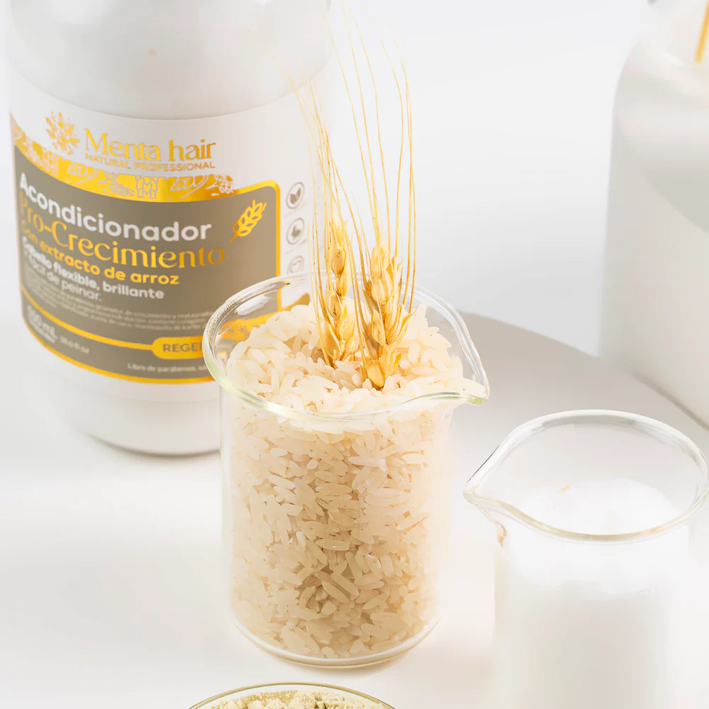 Acondicionador pro-crecimiento con extracto de arroz X550ml Menta Hair - Image 3