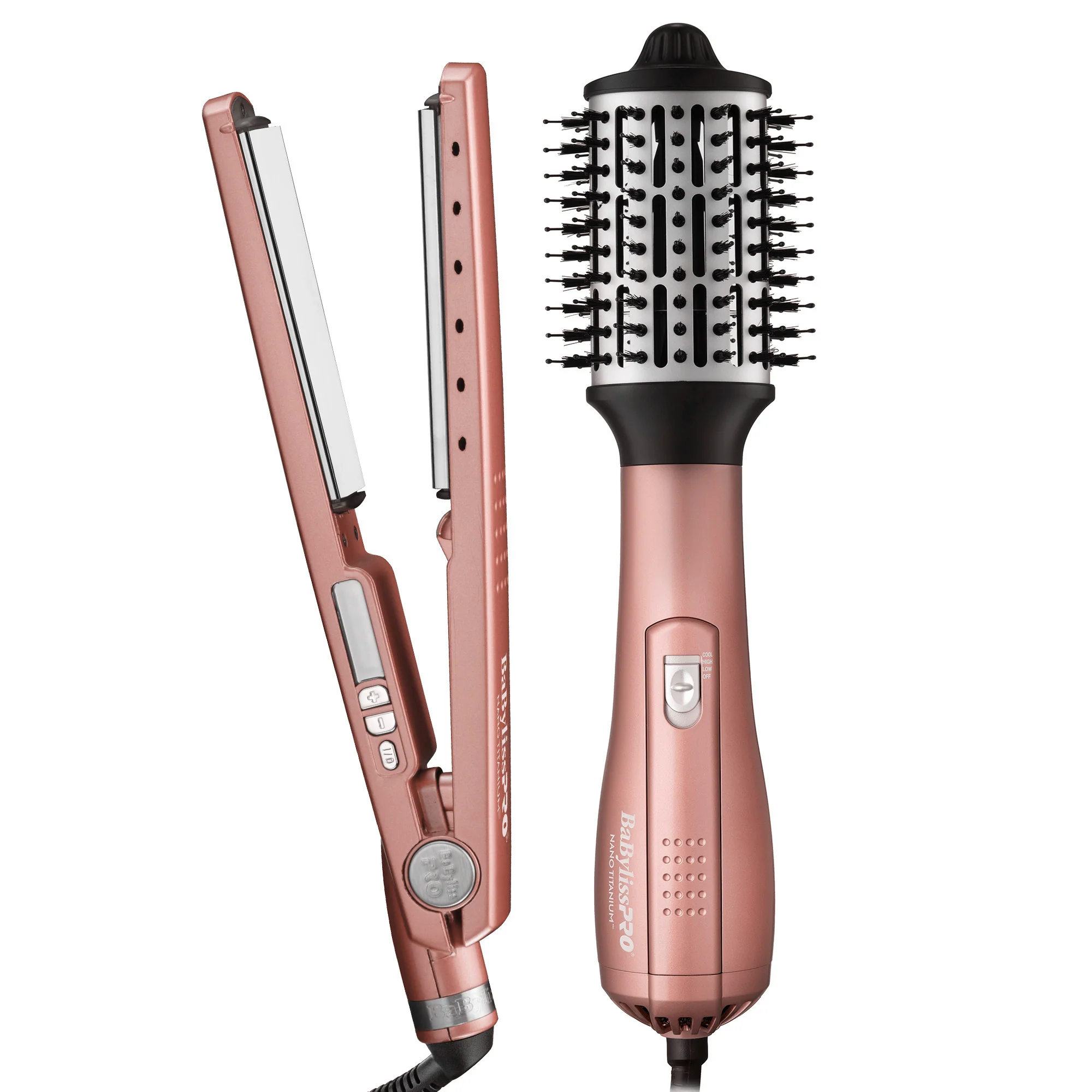 Combo BabylissPro Plancha + Cepillo Secador