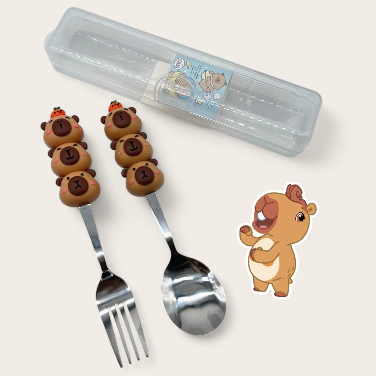 Cubiertos  Infantiles Capibara🐻