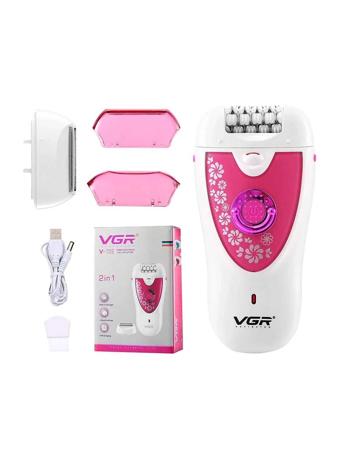 Depilador Afeitador Recargable Mujer Vgr V-722 2en1 - Image 2