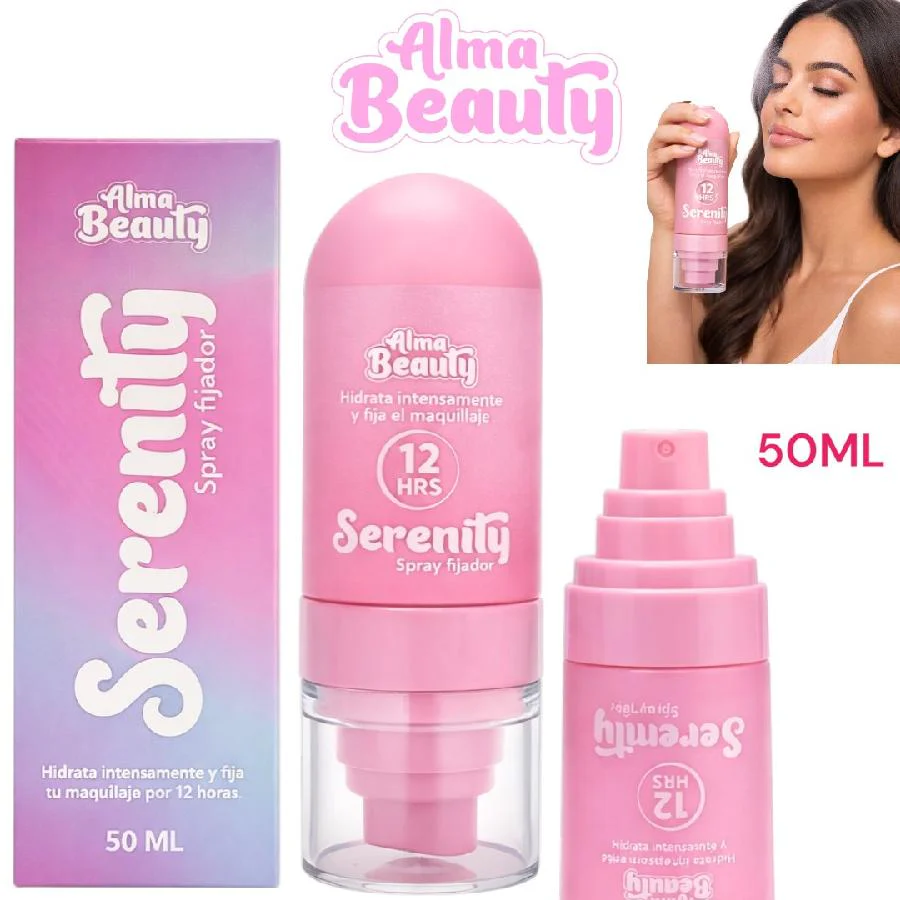 FIJADOR DE MAQUILLAJE SERENITY 12H 50ML ALMA BEAUTY