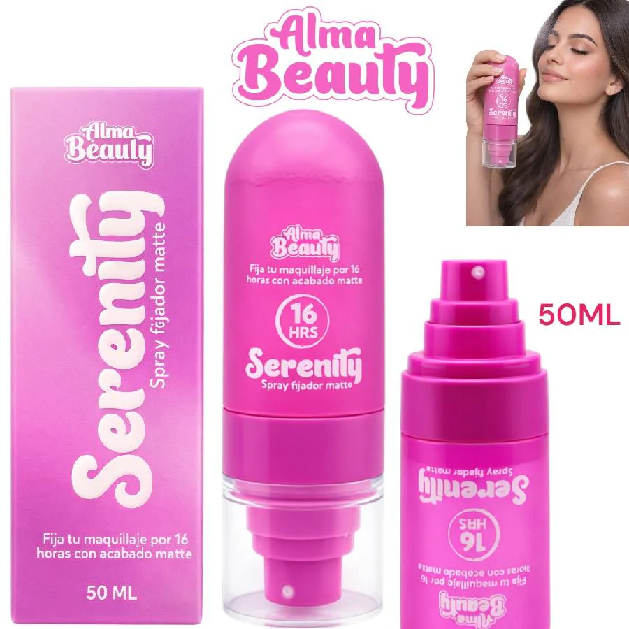 FIJADOR DE MAQUILLAJE SERENITY MATTE  16H  ALMA BEAUTY