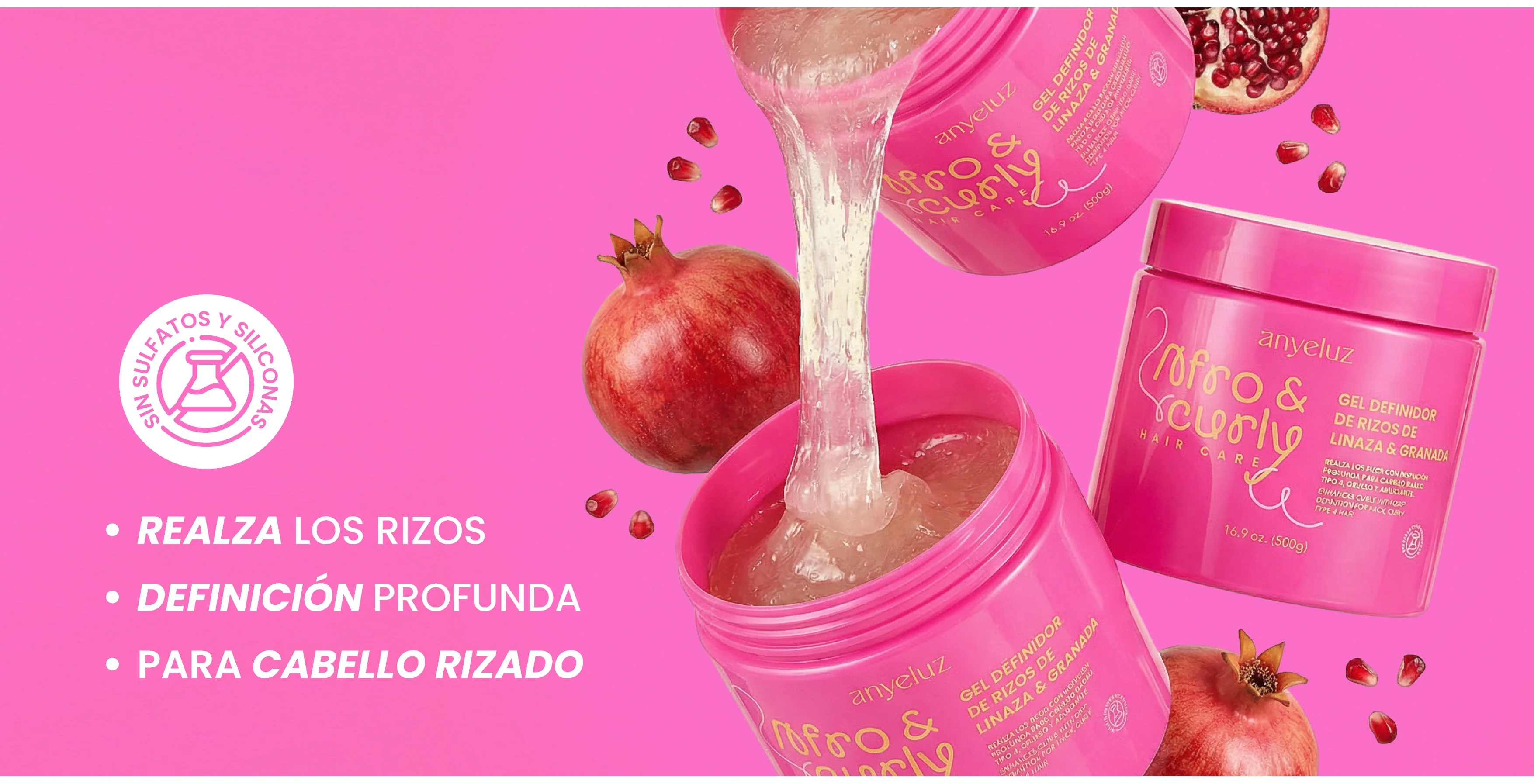 Gel definidor de rizos de linaza $ granada