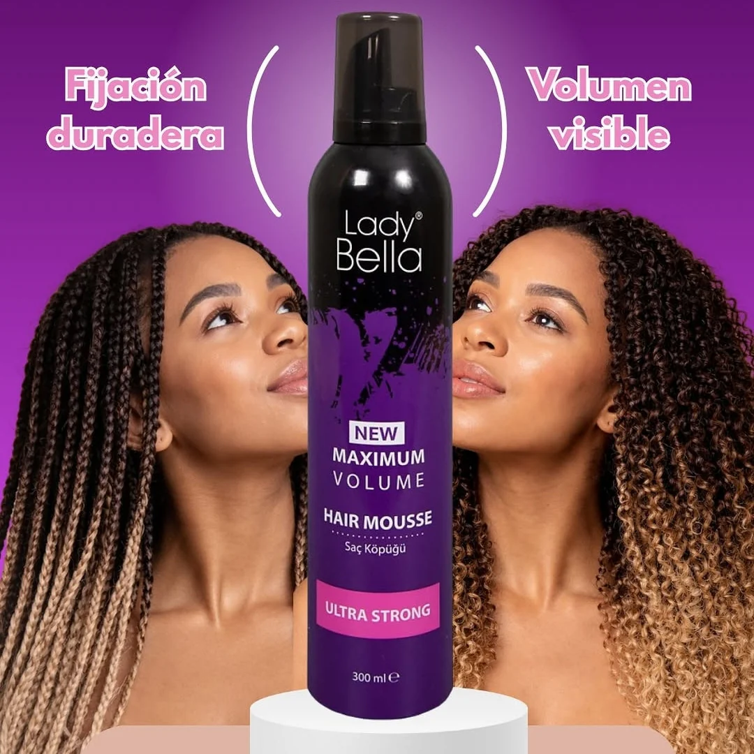 Espuma Para El Cabello HAIR MOUSSE LADY BELLA MAXIMUM VOLUME 300 ML - Image 2