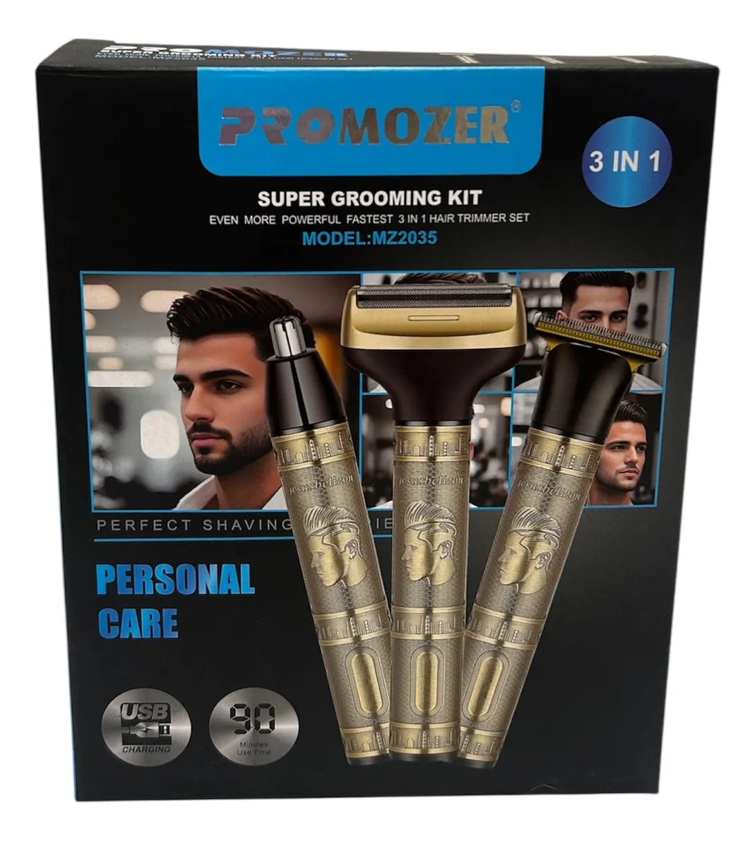Kit de Afeitadora 3 En 1 Promozer MZ2035 - Image 3