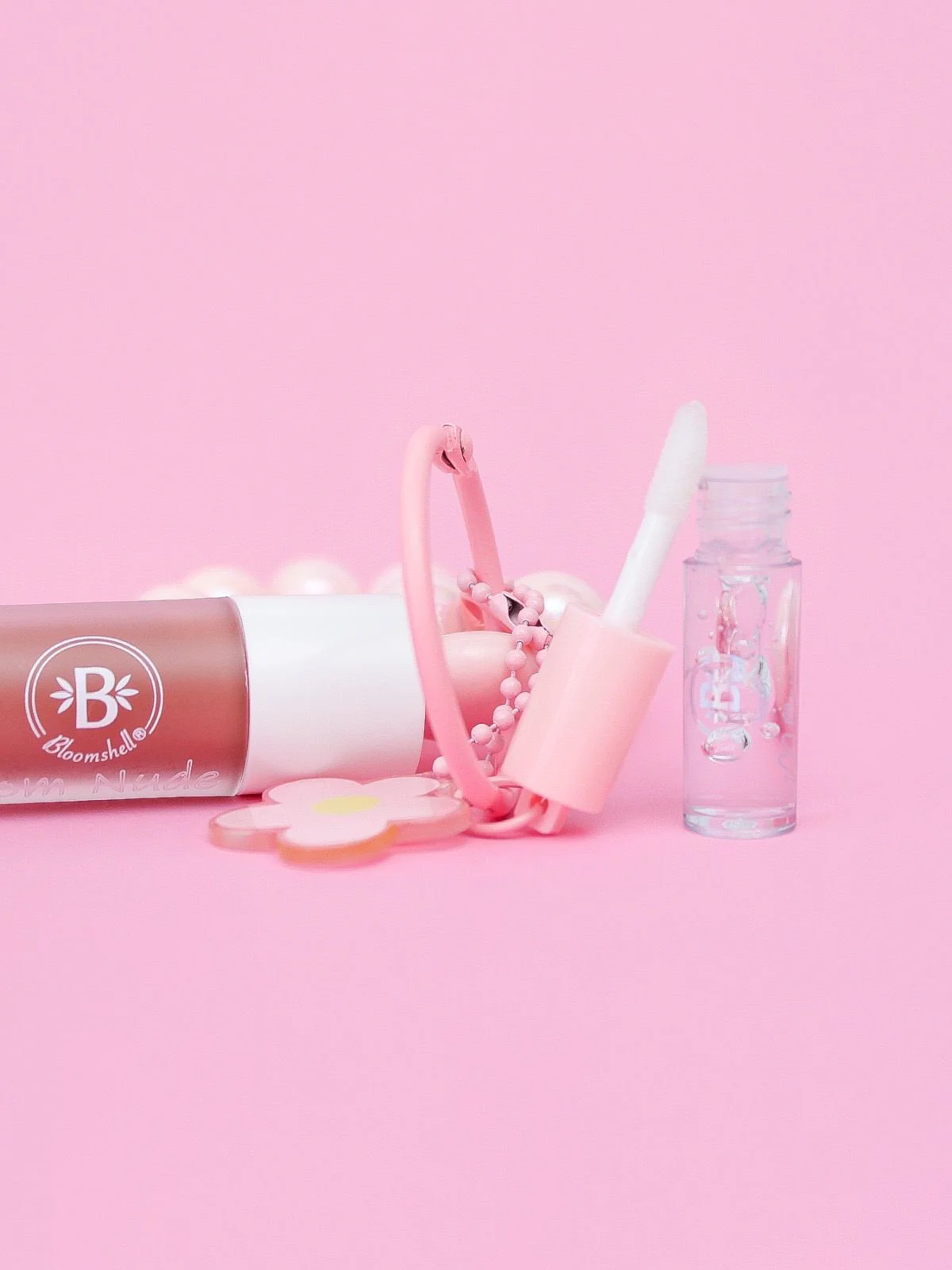 Llavero Duo nude + mini gloss hidratante – Bloomshell - Image 2