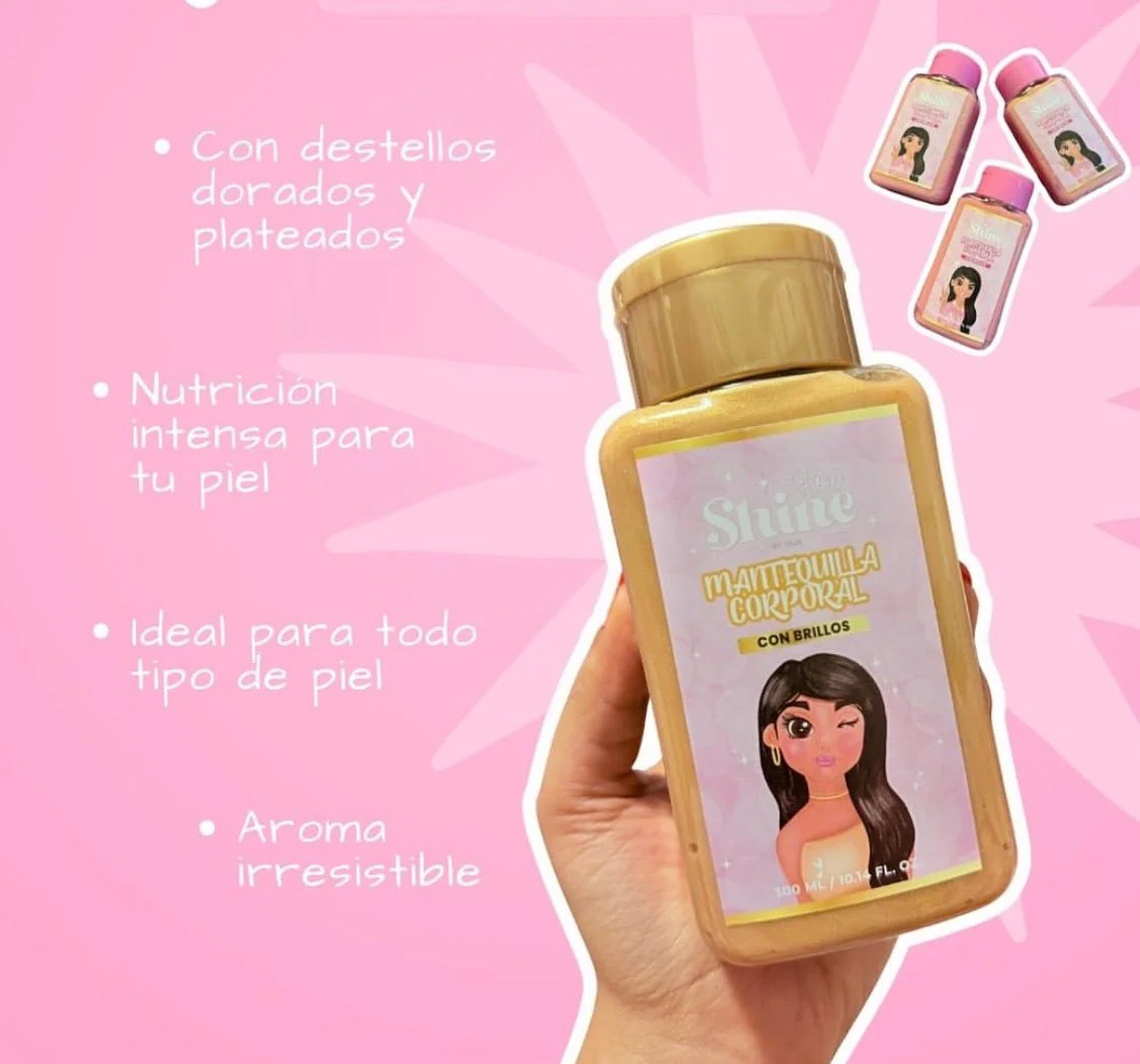 MANTEQUILLA CORPORAL CON BRILLO DORADA 💛 - Image 5