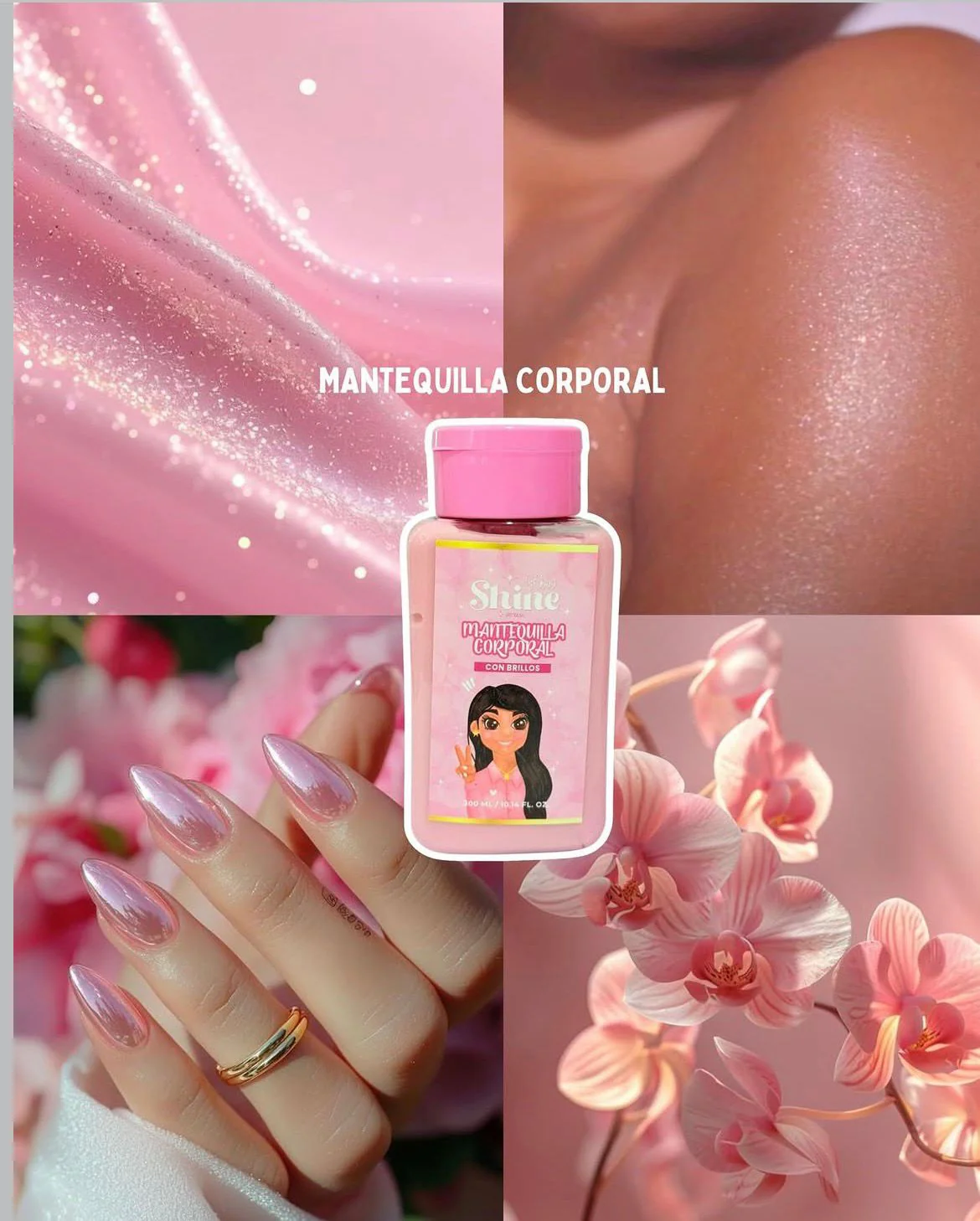 MANTEQUILLA CORPORAL CON BRILLO ROSADA 🩷 - Image 3
