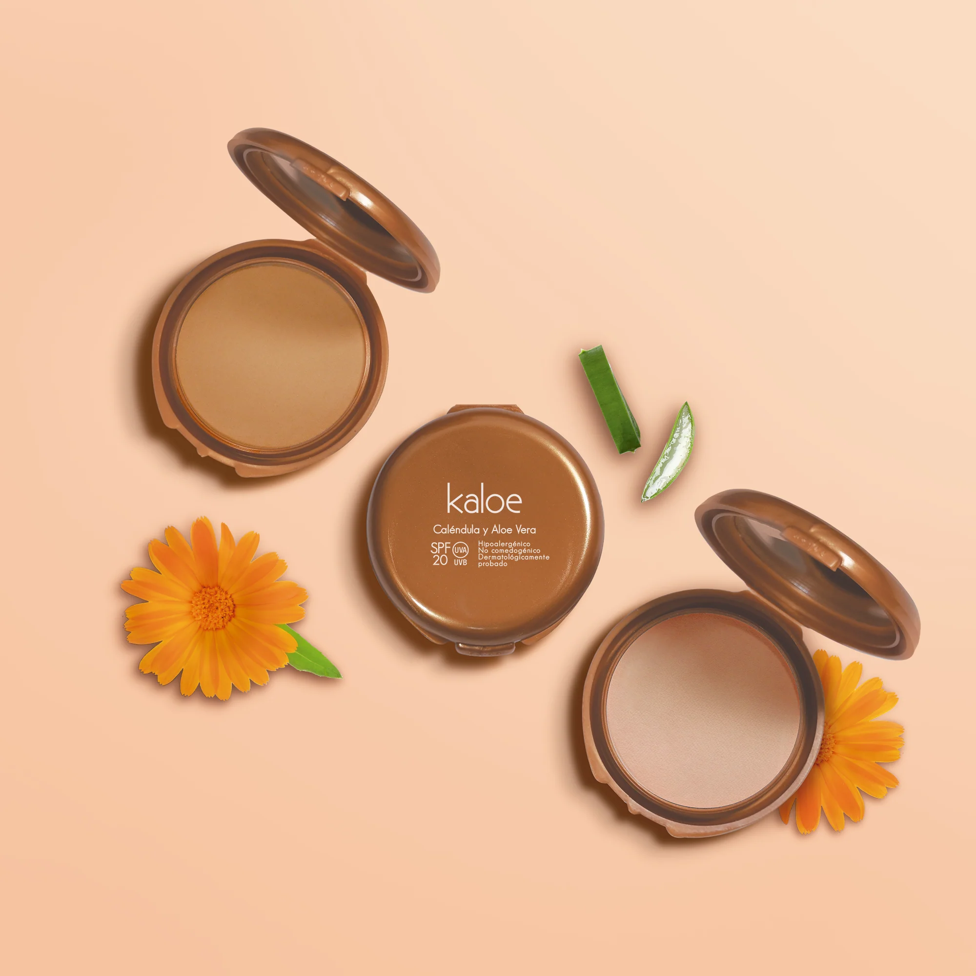 POLVO COMPACTO KALOE DE  CALENDULA Y ALOE VERA  ANA MARIA - Image 8