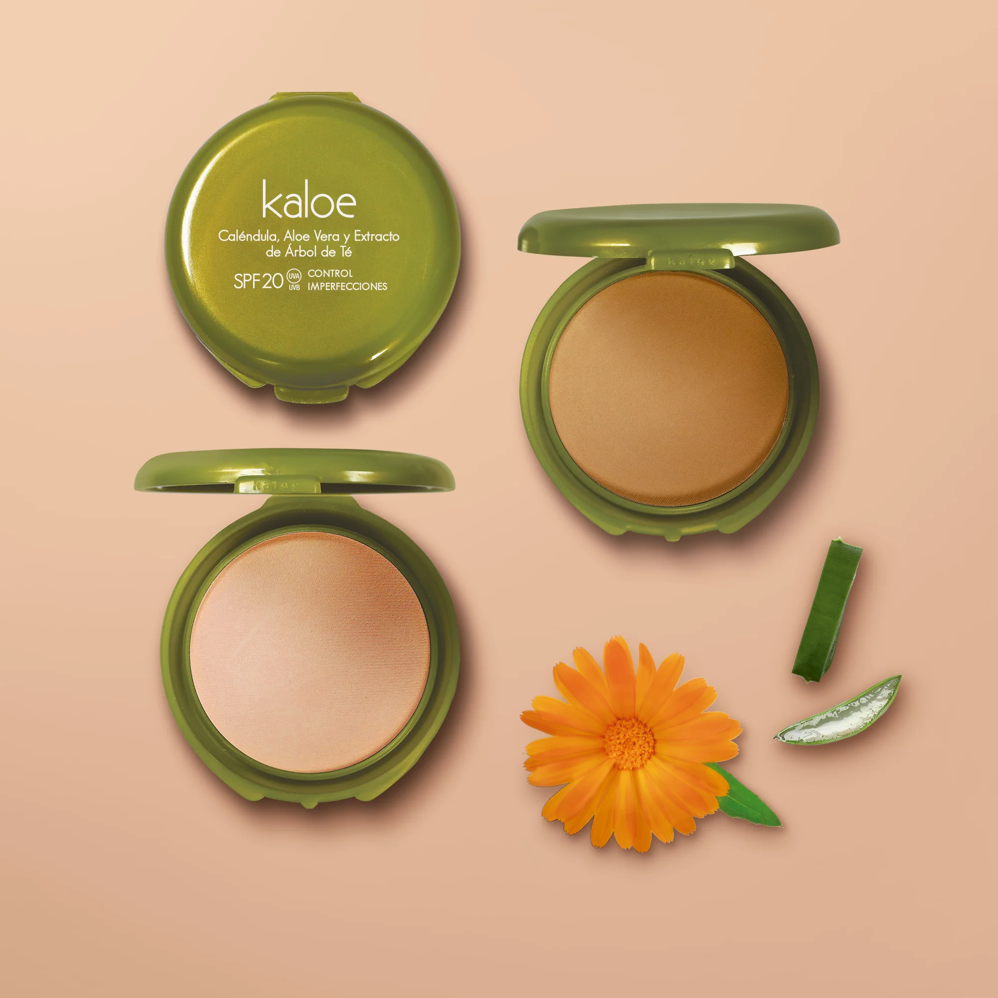 POLVO COMPACTO CONTROL IMPERFECION KALOE  ESTRACTO DE ARBOL DE TĖ  ANA MARÍA - Image 5