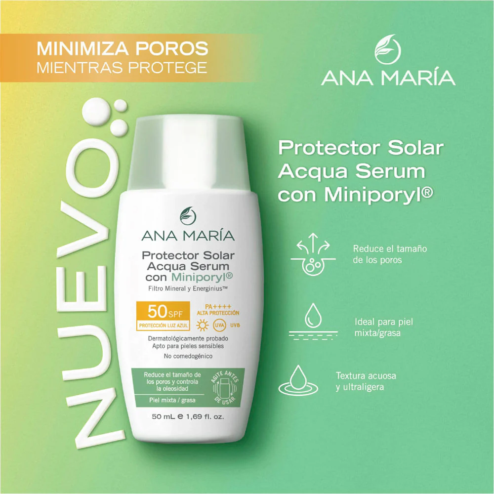 Protector solar Aqua sérum Miniporyl sin color, Ana María - Image 3