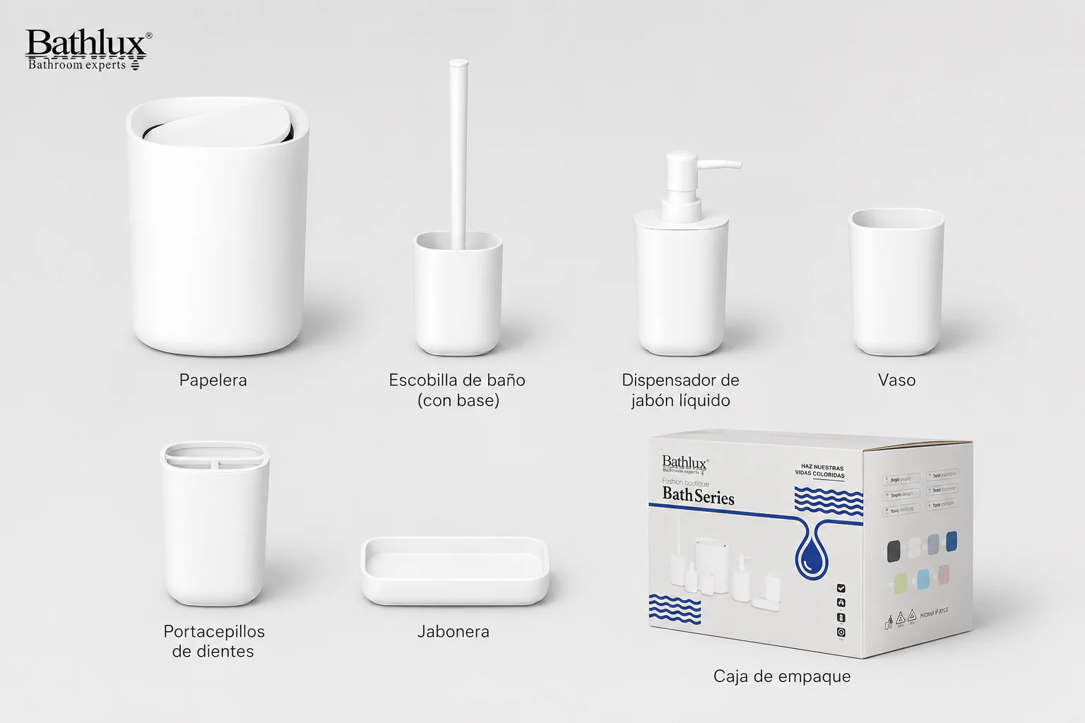 Set de Accesorios para Baño Bathlux