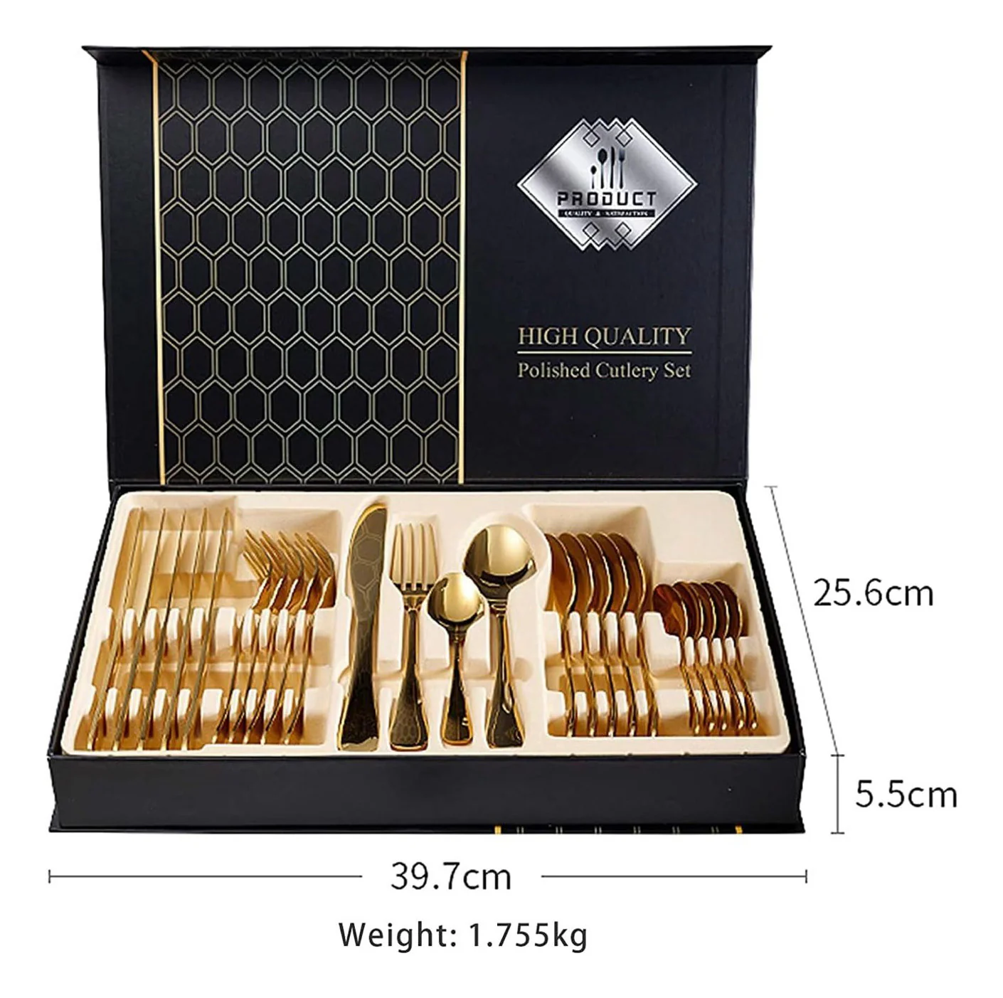 SET DE CUBIERTOS 24pcs DORADO - Image 4