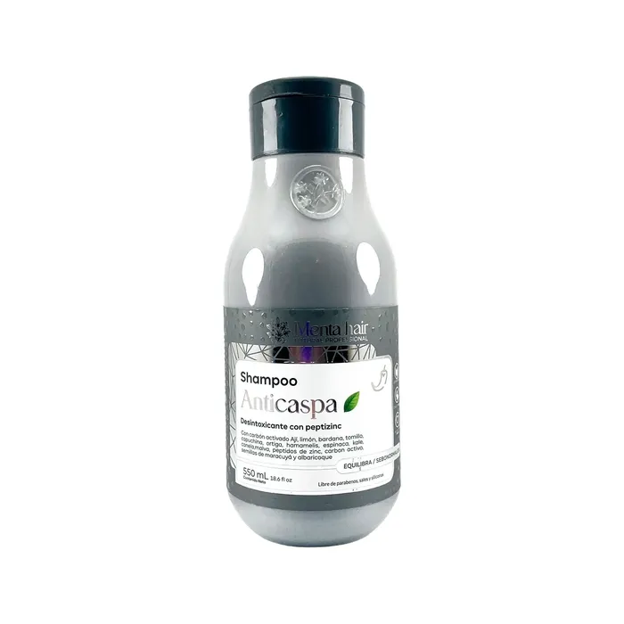 Shampoo Detox, Carbon Activado x 550 ml  Menta Hair