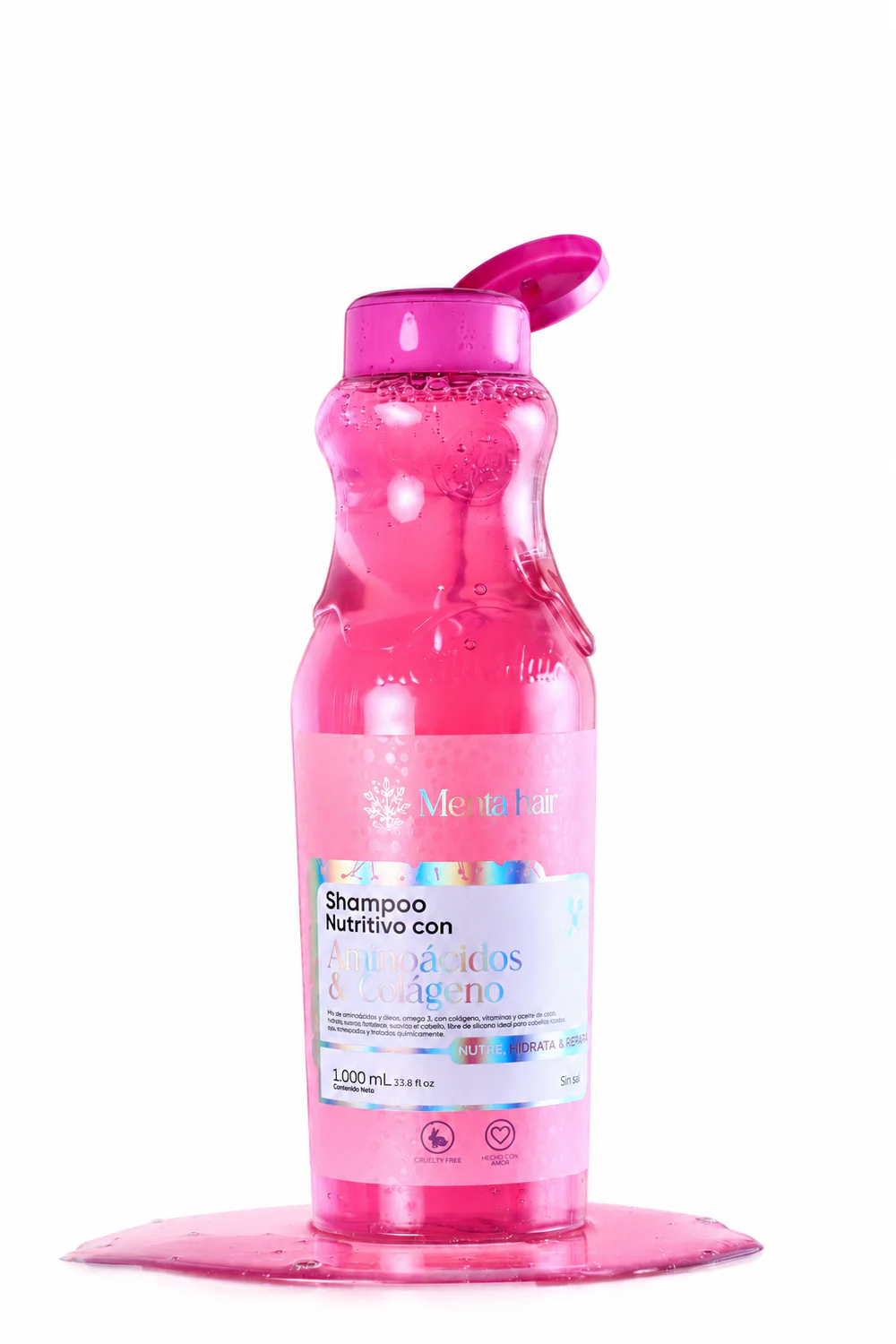 Shampoo Nutritivo Aminoácidos Y Colágeno Litro X1000ml Menta Hair - Image 4