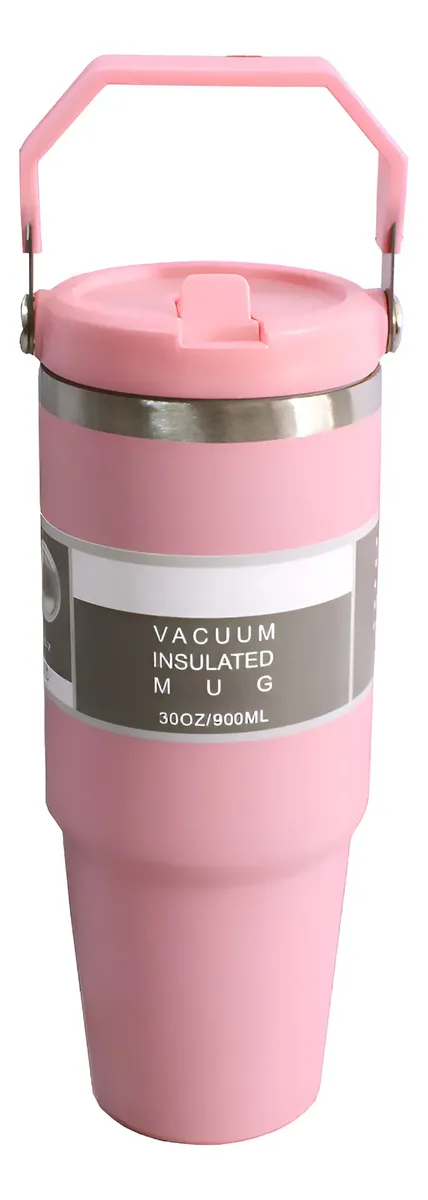 Termo Térmico k16-4  Acero Inoxidable Con Manija 900ml Color Rosa - Image 3