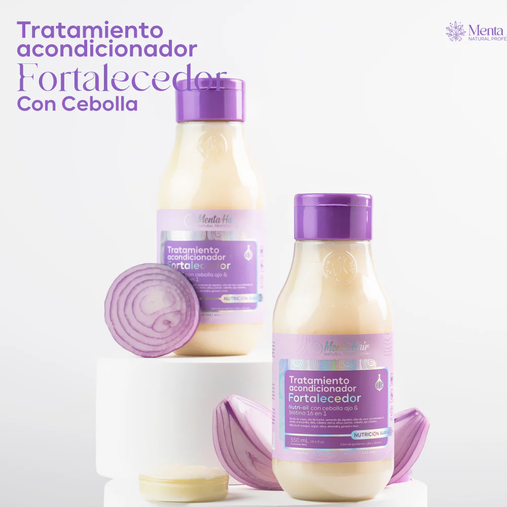 Tratamiento Acondicionador Fortalecedor Con Cebolla y Ajo X550ml Menta Hair