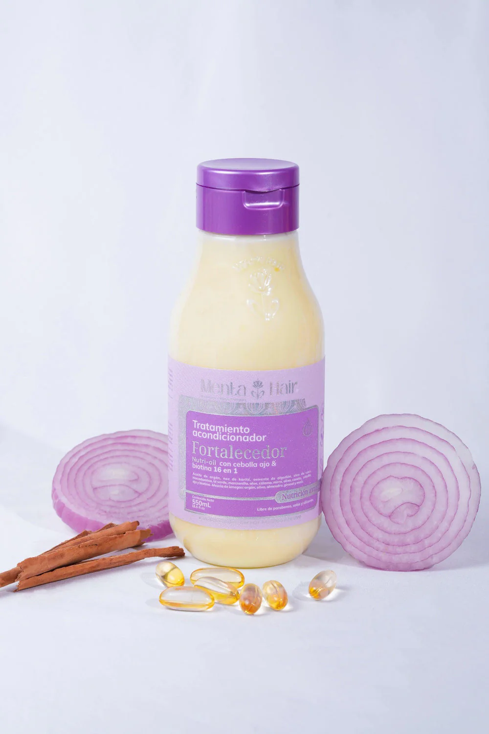Tratamiento Acondicionador Fortalecedor Con Cebolla y Ajo X550ml Menta Hair - Image 3