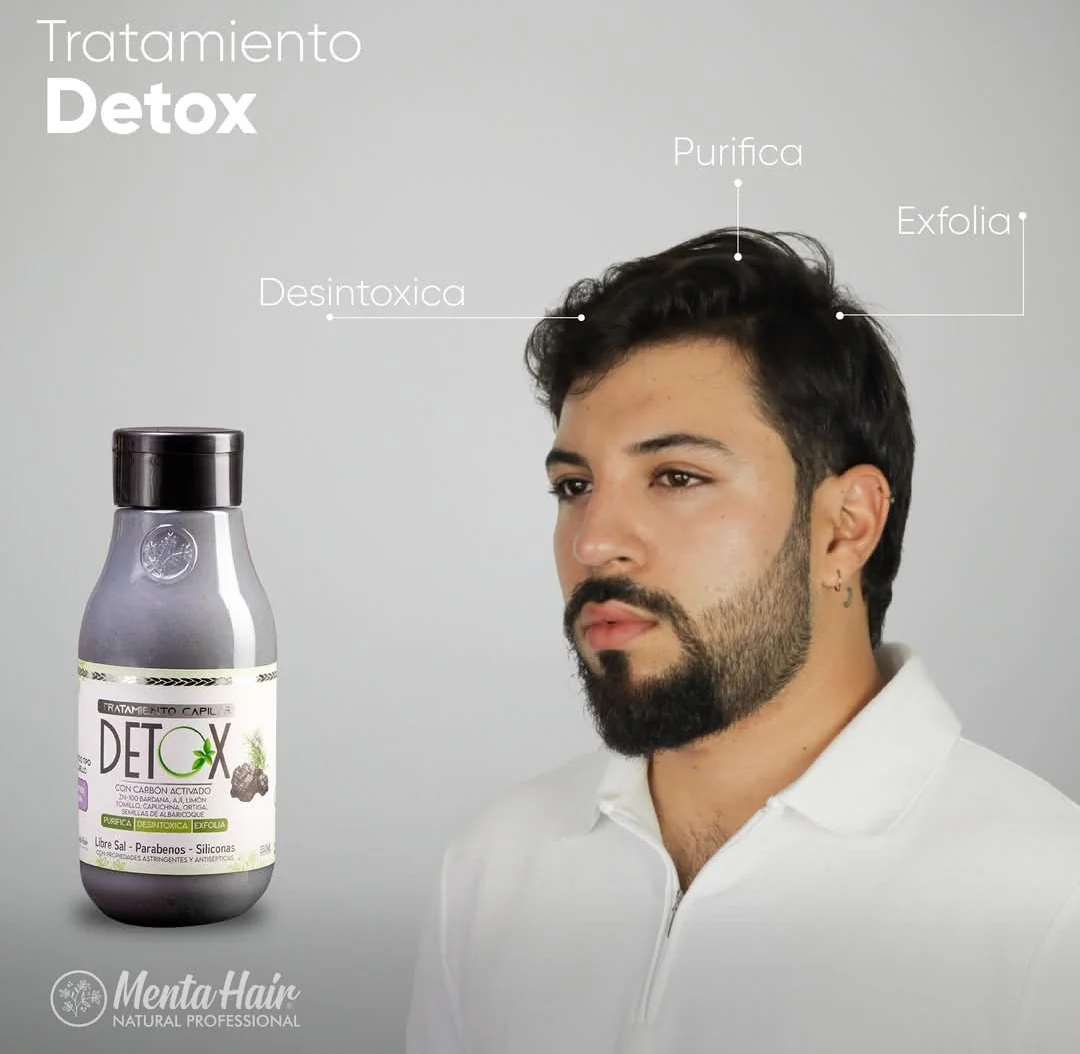 Tratamiento Purificante Anti Caspa Détox Con Carbón X550ml Menta Hair - Image 3